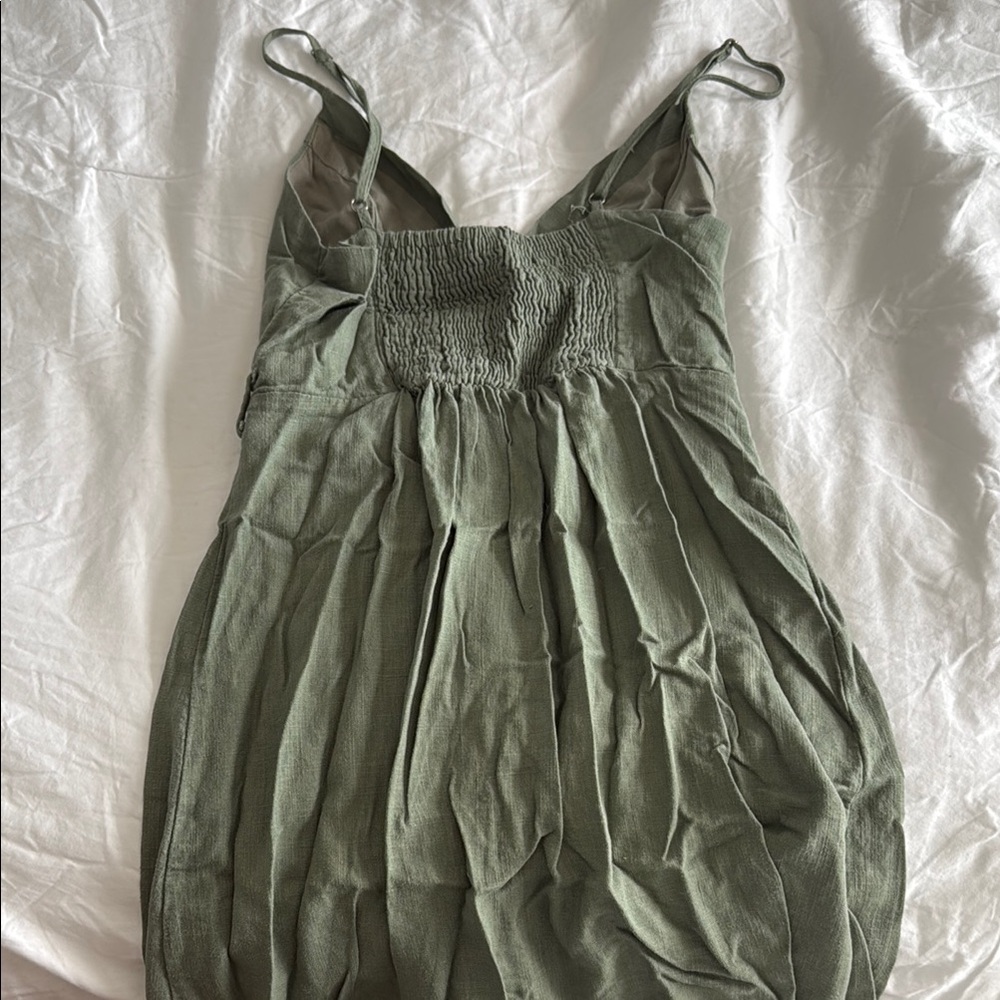 PacSun Olive Green Mini Dress with Belt - Picture 2 of 2